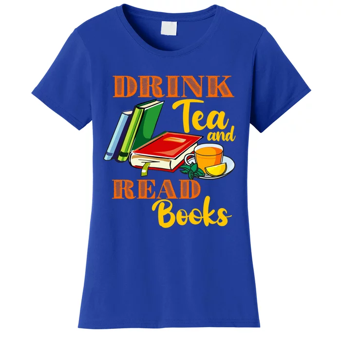 Tea Read Books Be Happy Cute Bookaholic Bookworm Gift Women's T-Shirt