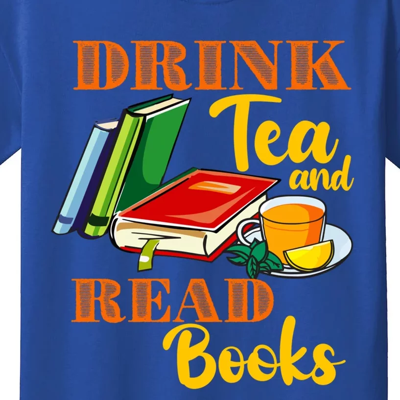 Tea Read Books Be Happy Cute Bookaholic Bookworm Gift Kids T-Shirt