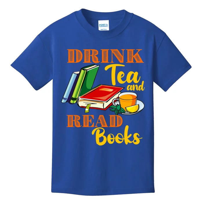 Tea Read Books Be Happy Cute Bookaholic Bookworm Gift Kids T-Shirt