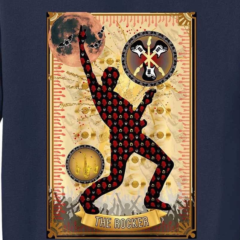 The Rocker Blood Moon Funny Tarot Playing Card Sweatshirt