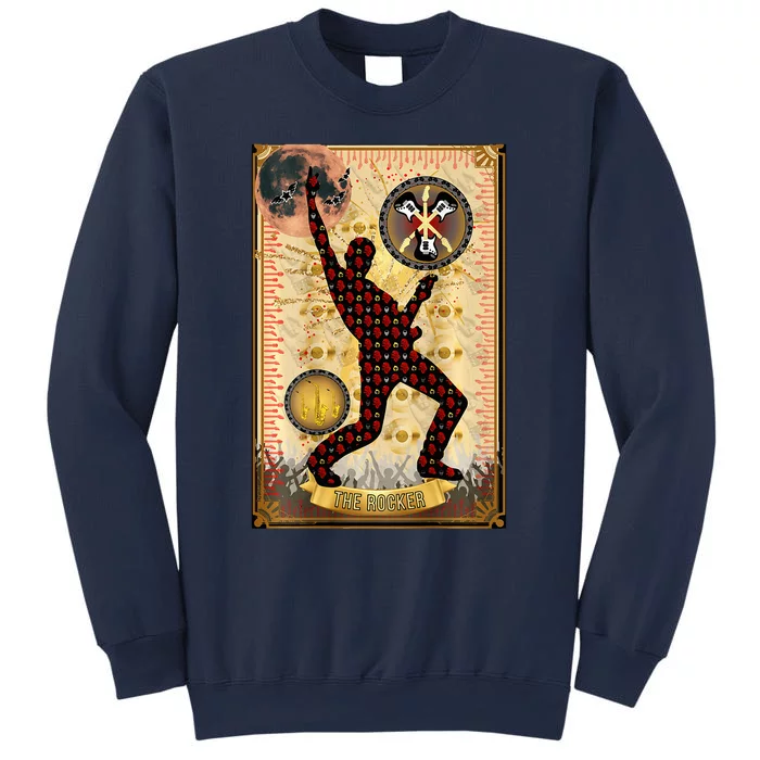 The Rocker Blood Moon Funny Tarot Playing Card Sweatshirt