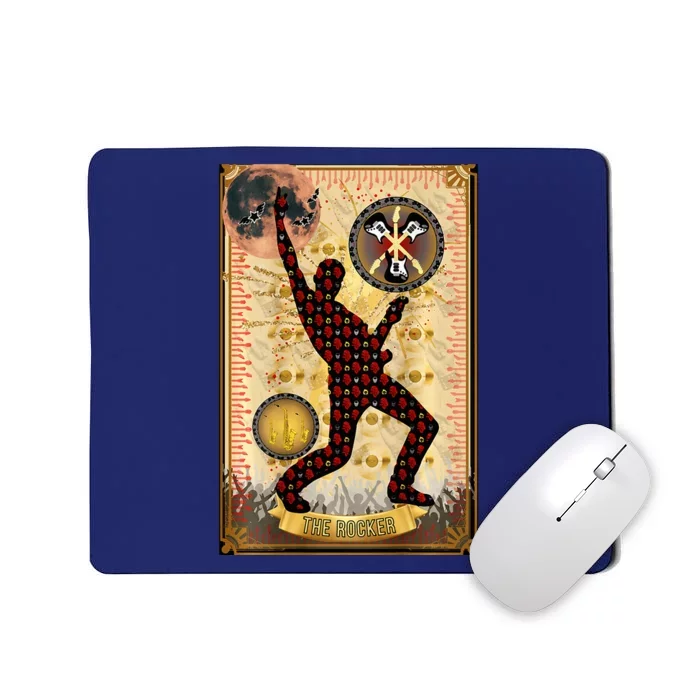 The Rocker Blood Moon Funny Tarot Playing Card Mousepad