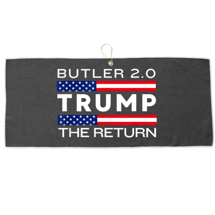 Trump Returns Butler Rally Fight Trump Elon Butler Rally 2.0 Large Microfiber Waffle Golf Towel