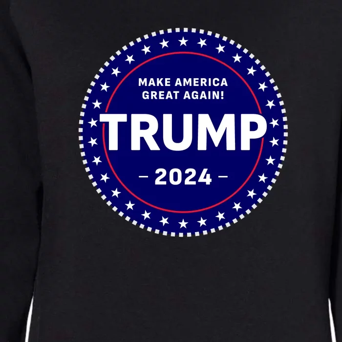 Trumps Reelection Badge 2024 Womens California Wash Sweatshirt