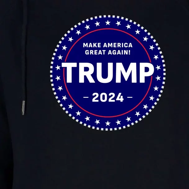 Trumps Reelection Badge 2024 Womens Funnel Neck Pullover Hood