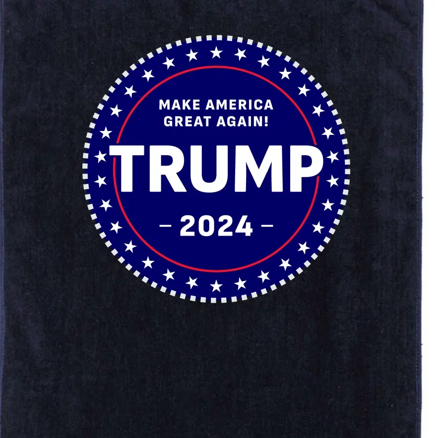 Trumps Reelection Badge 2024 Platinum Collection Golf Towel