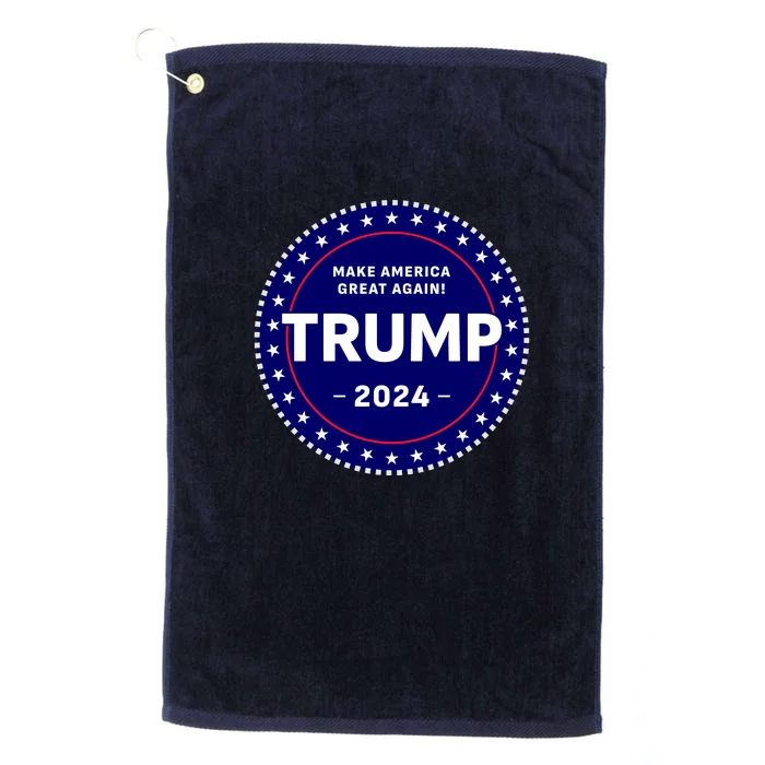 Trumps Reelection Badge 2024 Platinum Collection Golf Towel