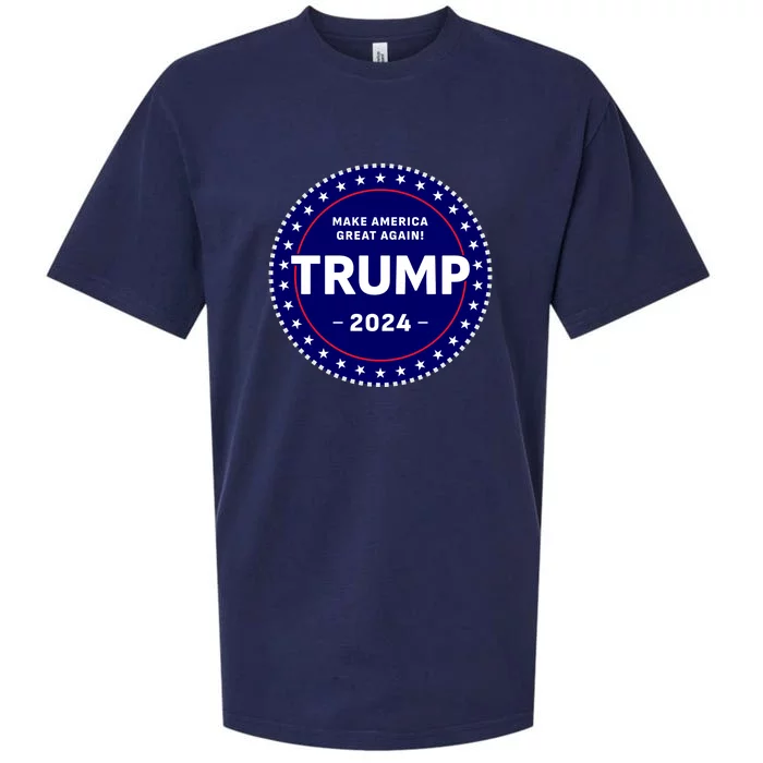 Trumps Reelection Badge 2024 Sueded Cloud Jersey T-Shirt