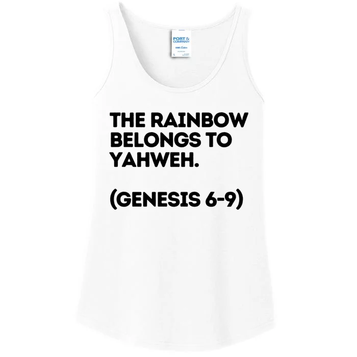 The Rainbow Belongs To Yahweh Ladies Essential Tank