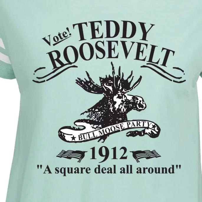 Teddy Roosevelt Bull Moose Party 1912 Presidential Campaign Enza Ladies Jersey Football T-Shirt