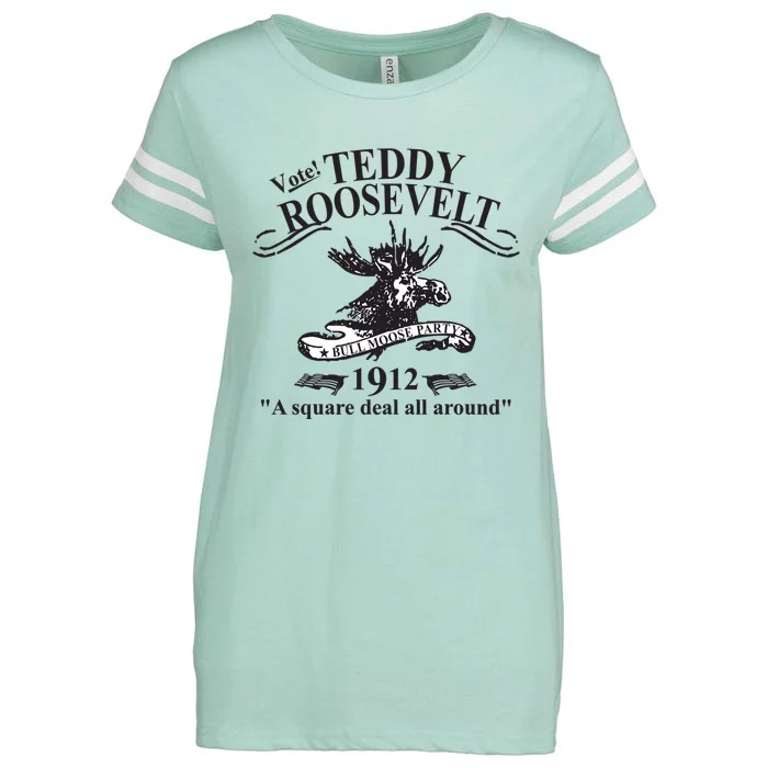 Teddy Roosevelt Bull Moose Party 1912 Presidential Campaign Enza Ladies Jersey Football T-Shirt