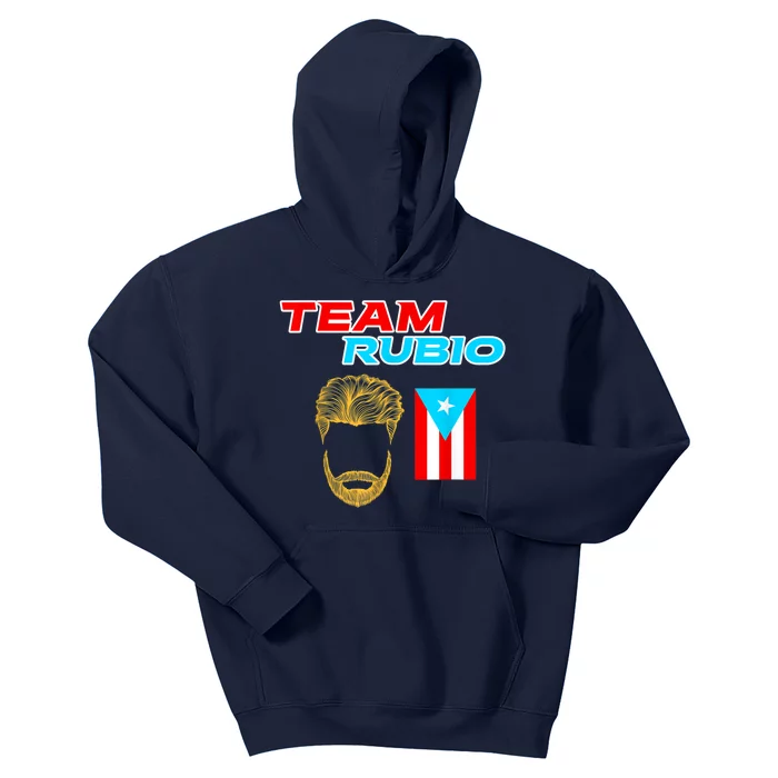 Team Rubio Baseball Puerto Rico Beisbol Los Nuestros Pride Kids Hoodie