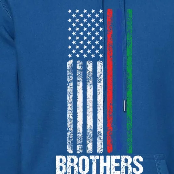 Thin Red Blue Green Line Brothers Police Fire Military Flag Gift Premium Hoodie