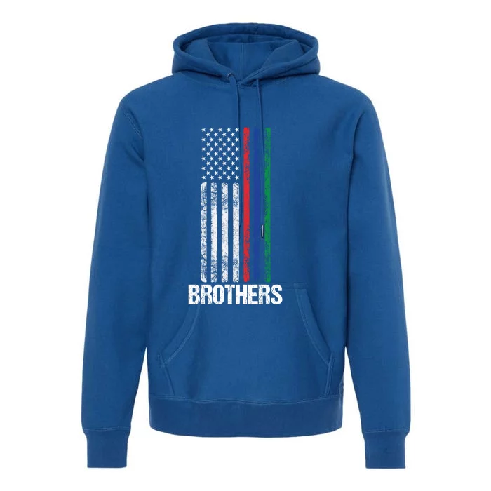 Thin Red Blue Green Line Brothers Police Fire Military Flag Gift Premium Hoodie