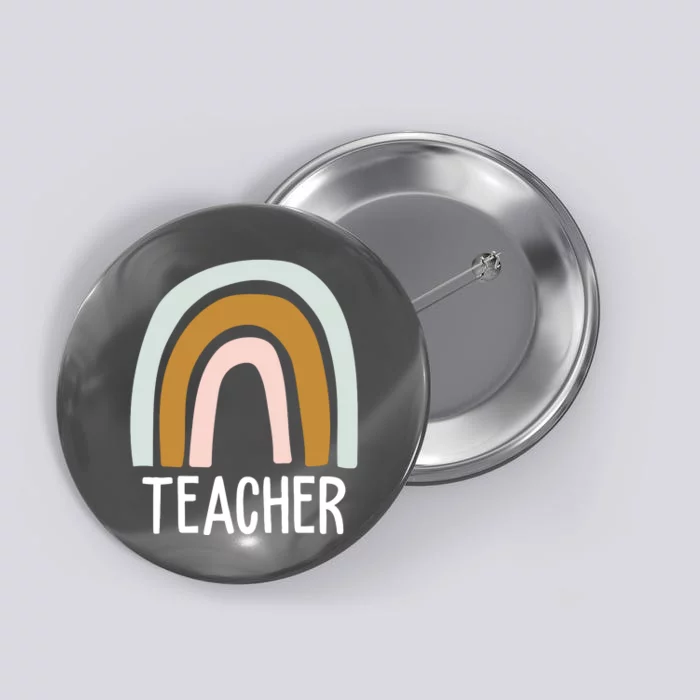 Teacher Rainbow Back To School Button