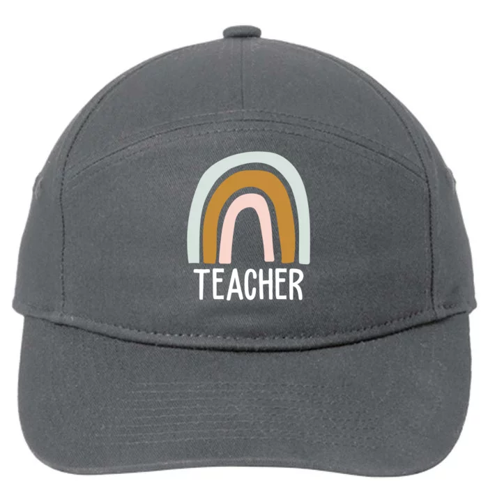 Teacher Rainbow Back To School 7-Panel Snapback Hat