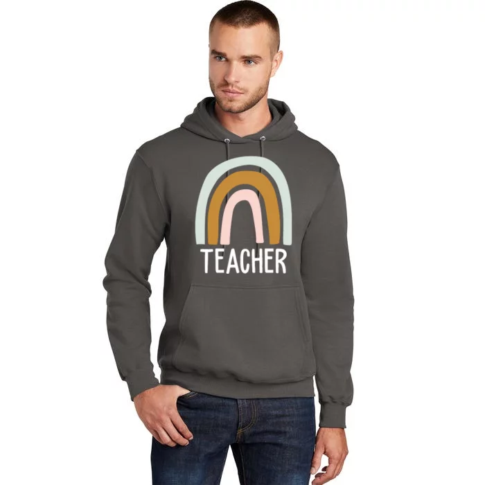 Teacher Rainbow Back To School Tall Hoodie