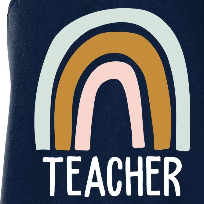 Teacher Rainbow Back To School Women's Racerback Tank