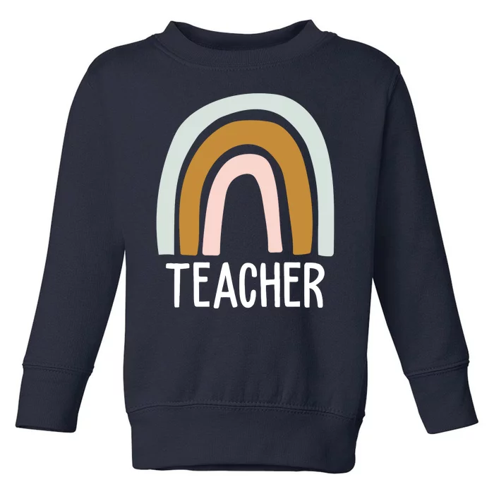 Teacher Rainbow Back To School Toddler Sweatshirt