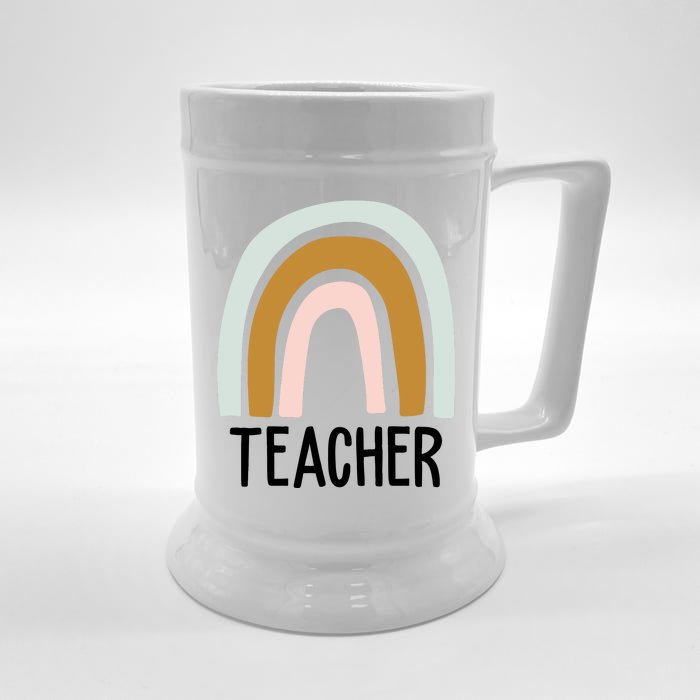 Teacher Rainbow Back To School Front & Back Beer Stein