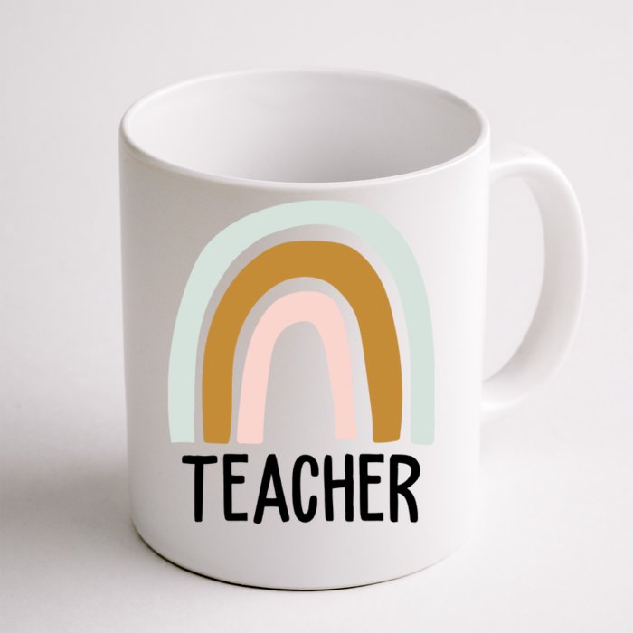 Teacher Rainbow Back To School Front & Back Coffee Mug