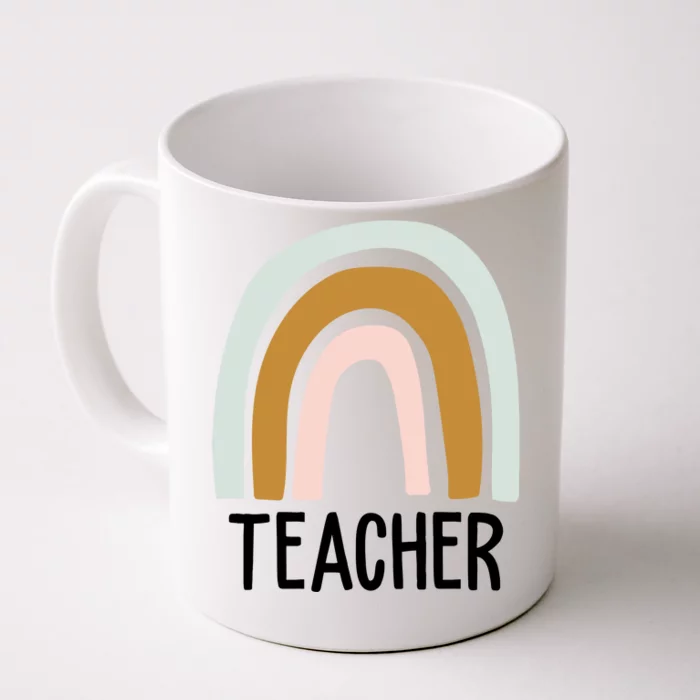 Teacher Rainbow Back To School Front & Back Coffee Mug