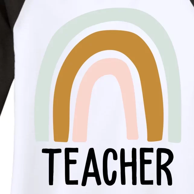 Teacher Rainbow Back To School Women's Tri-Blend 3/4-Sleeve Raglan Shirt