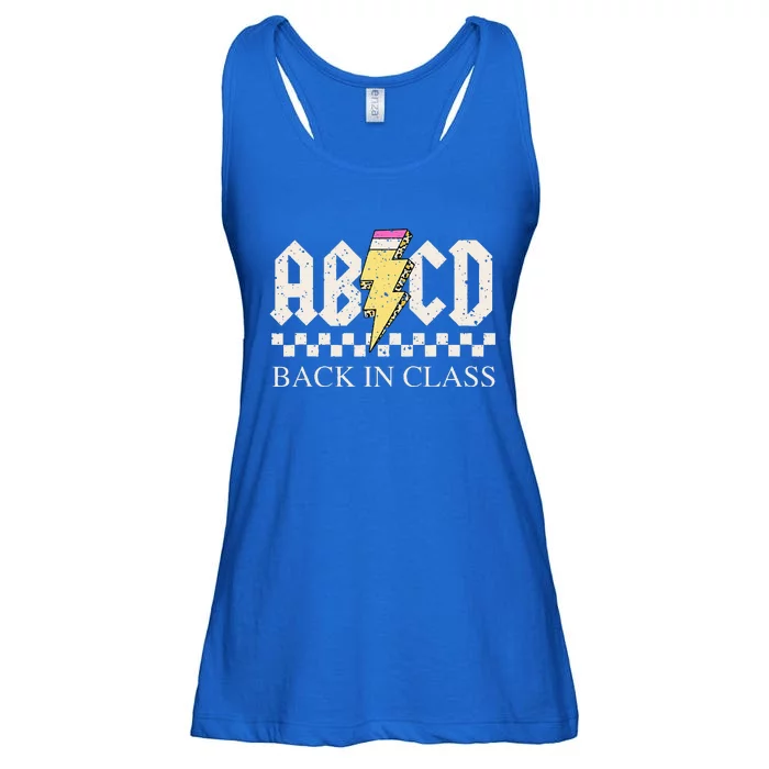 Teachers Rock Back To School ABCD Back In Class Ladies Essential Flowy Tank