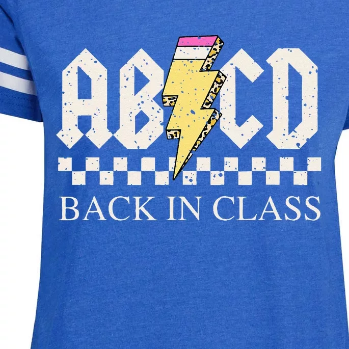 Teachers Rock Back To School ABCD Back In Class Enza Ladies Jersey Football T-Shirt