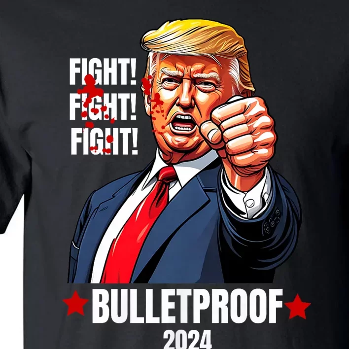 Trump Rally Butler Pa Trump 2024 Shot Bulletproof Bloody Ear Bleeding Butler Tall T-Shirt