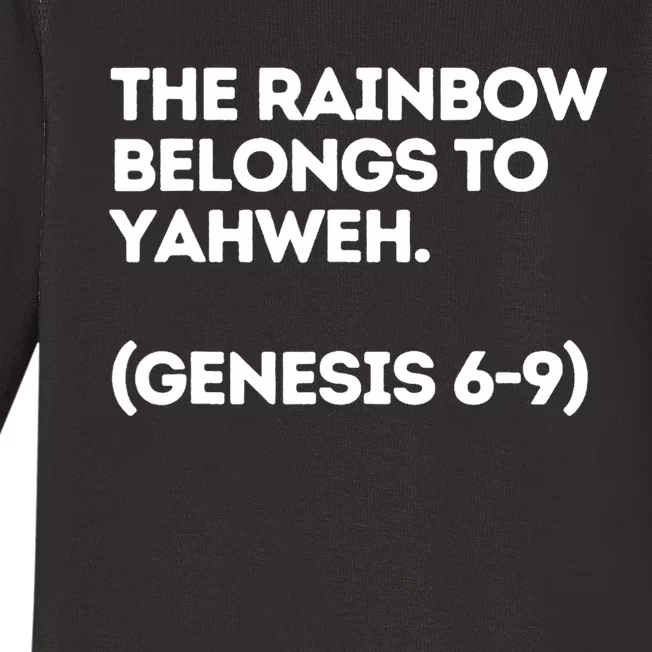 The Rainbow Belongs To Yahweh! Baby Long Sleeve Bodysuit