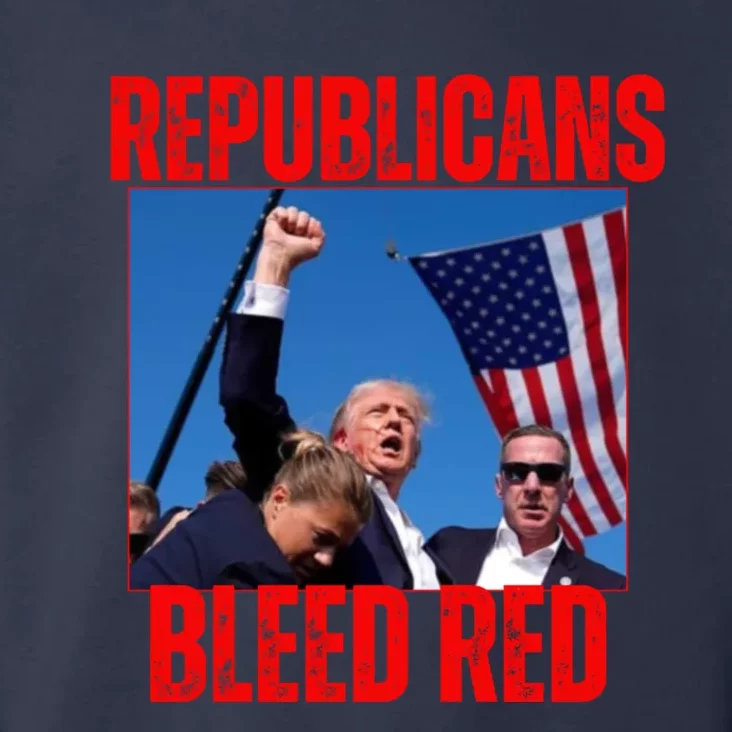 Trump Republicans Bleed Red 2024 Assignation Attempt Toddler Hoodie