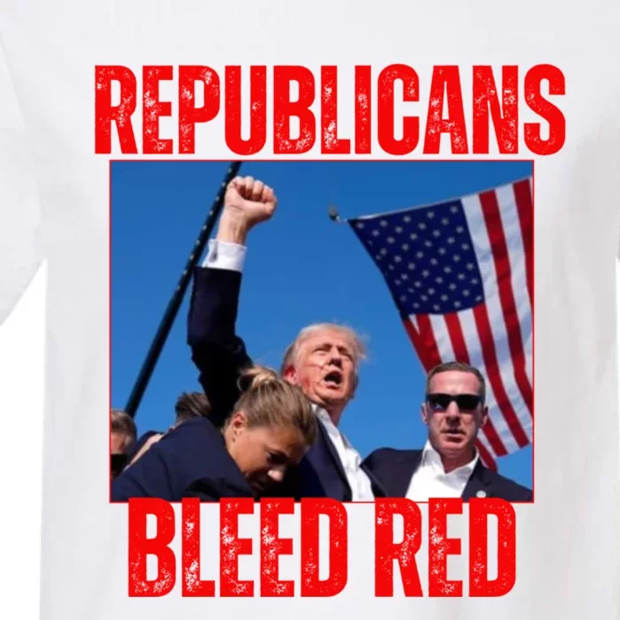 Trump Republicans Bleed Red 2024 Assignation Attempt Garment-Dyed Heavyweight T-Shirt