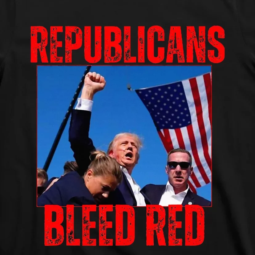 Trump Republicans Bleed Red 2024 Assignation Attempt T-Shirt