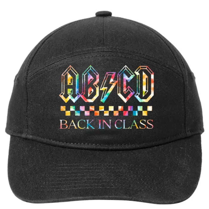 Teachers Rock Back To School ABCD Back In Class 7-Panel Snapback Hat