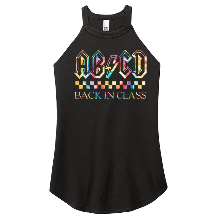 Teachers Rock Back To School ABCD Back In Class Women’s Perfect Tri Rocker Tank