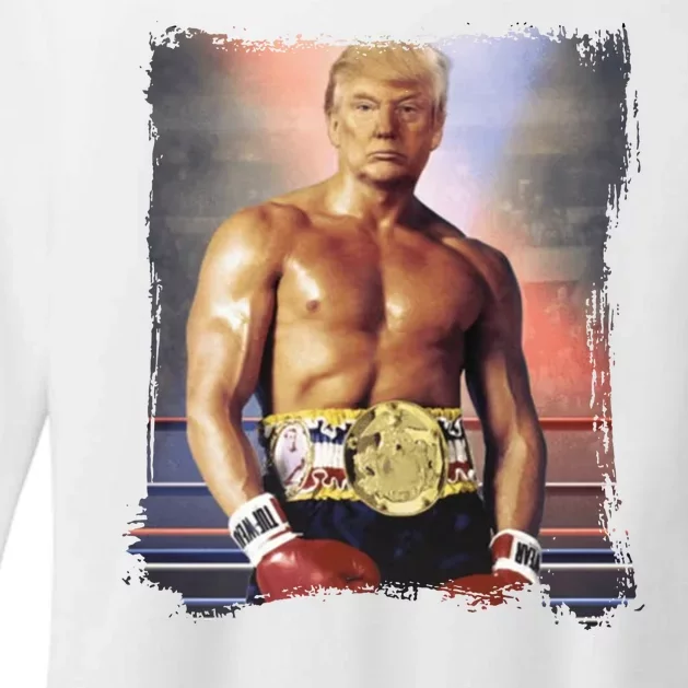 Trump Rocky Boxer Funny Womens CVC Long Sleeve Shirt