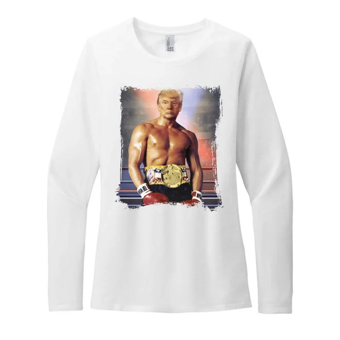 Trump Rocky Boxer Funny Womens CVC Long Sleeve Shirt