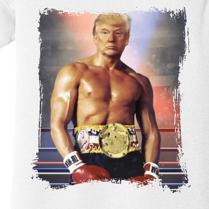 Trump Rocky Boxer Funny Baby Bodysuit