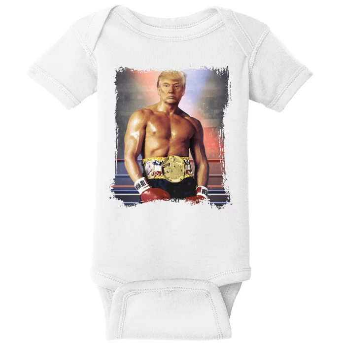 Trump Rocky Boxer Funny Baby Bodysuit