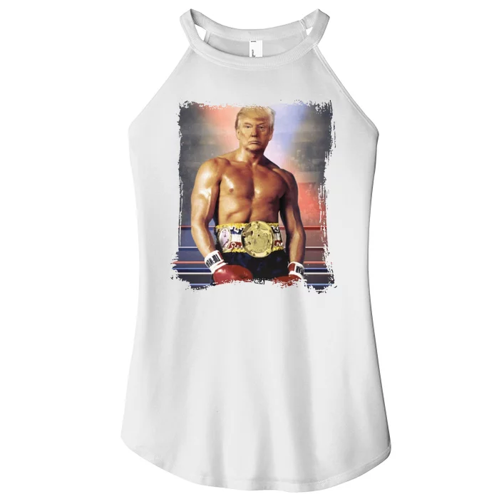 Trump Rocky Boxer Funny Women’s Perfect Tri Rocker Tank