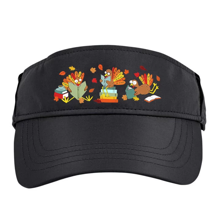 Turkey Reading Books Fall Thanksgiving Teacher Adult Drive Performance Visor