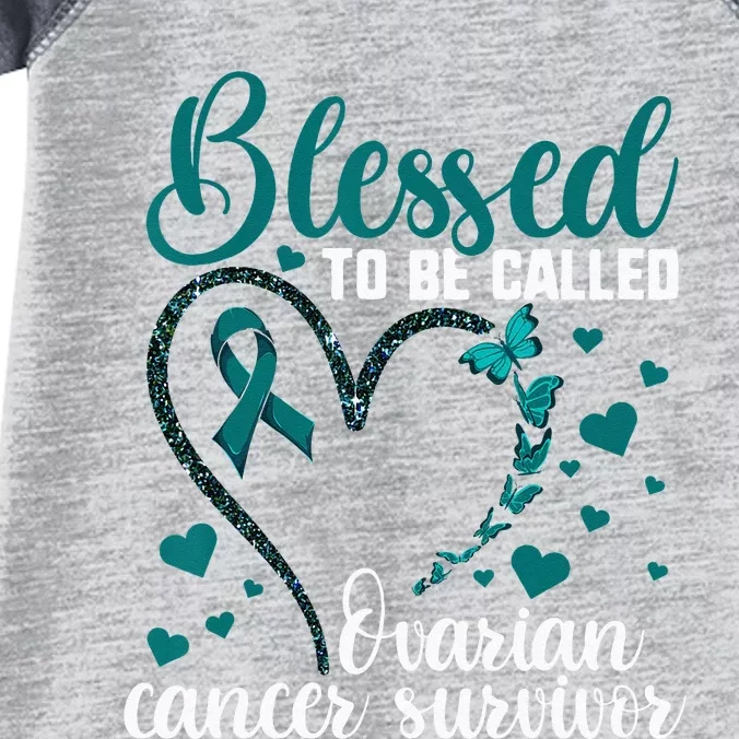 Teal Ribbon Blessed To Be Ovarian Cancer Survivor Infant Baby Jersey Bodysuit