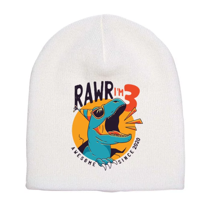 Three Rex Birthday Short Acrylic Beanie