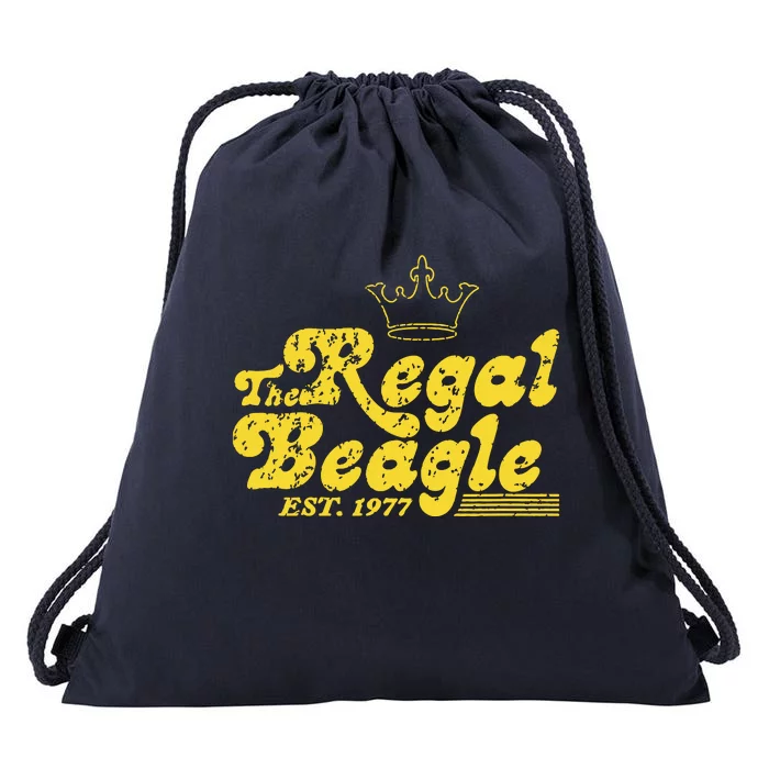 The Regal Beagle Vintage Classic 70s Lettering Design Drawstring Bag