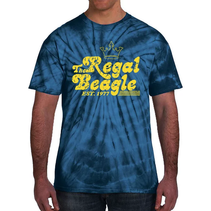 The Regal Beagle Vintage Classic 70s Lettering Design Tie-Dye T-Shirt