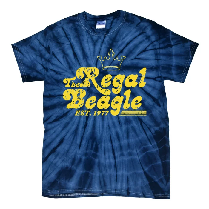 The Regal Beagle Vintage Classic 70s Lettering Design Tie-Dye T-Shirt