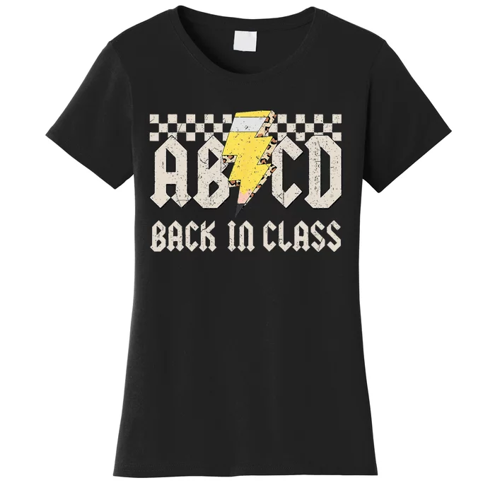 Teachers Rock Back to School ABCD Back in Class Women's T-Shirt