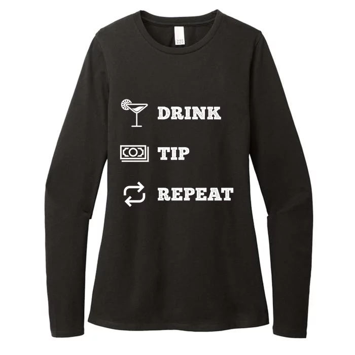 Tip Repeat Bartender Gift Womens CVC Long Sleeve Shirt