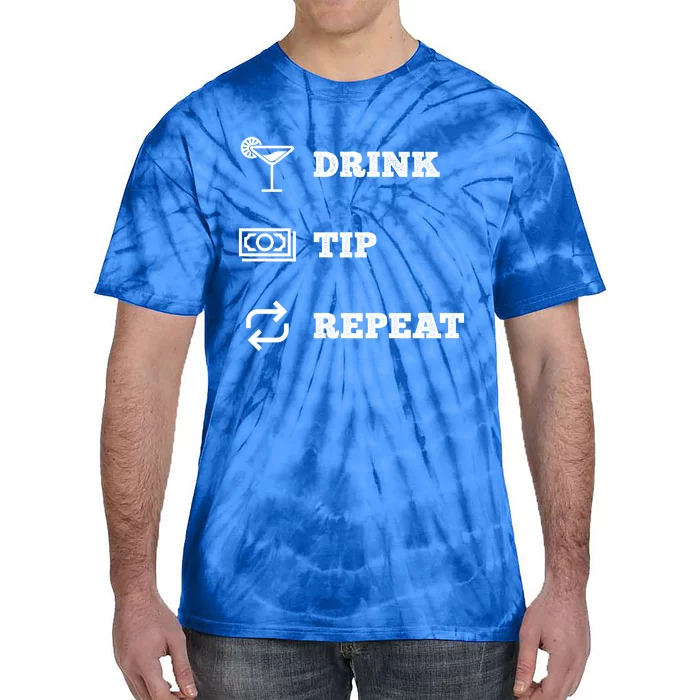 Tip Repeat Bartender Gift Tie-Dye T-Shirt